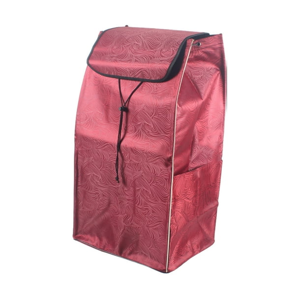 Bewildely Bolsa de repuesto espaciosa y ecológica para carritos de compras Bolsa de repuesto para carrito de compras Almacenamiento y organización del hogar rojo