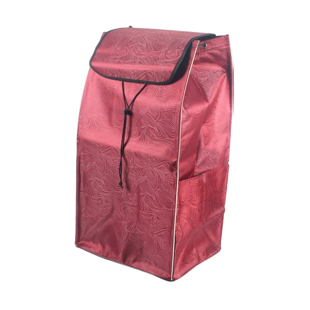 Cateissary Bolsa de la compra ligera y plegable para llevar fácilmente la bolsa de repuesto del reemplazo del carrito de la compra Almacenamiento y organización del hogar rojo