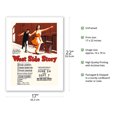 thumbnail image 2 of West Side Story - Starring Natalie Wood and Richard Beymer - New York Theater Lincoln Center - Vintage Theater Poster c.1960s - Bamboo Fine Art 290gsm Paper (Unframed) 17x22in, 2 of 4