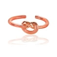 thumbnail image 4 of ELYA Jewelry Women's Polished Love Knot Rose Gold Open Cuff Ring, 4 of 5
