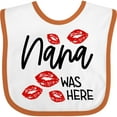 thumbnail image 3 of Inktastic Nana Was Here Red Kisses Boys or Girls Baby Bib, 3 of 4