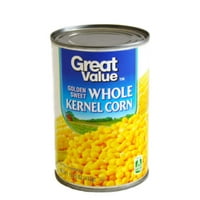 (4 Pack) Great Value Golden Sweet Whole Kernel Corn, 15.25 Oz
