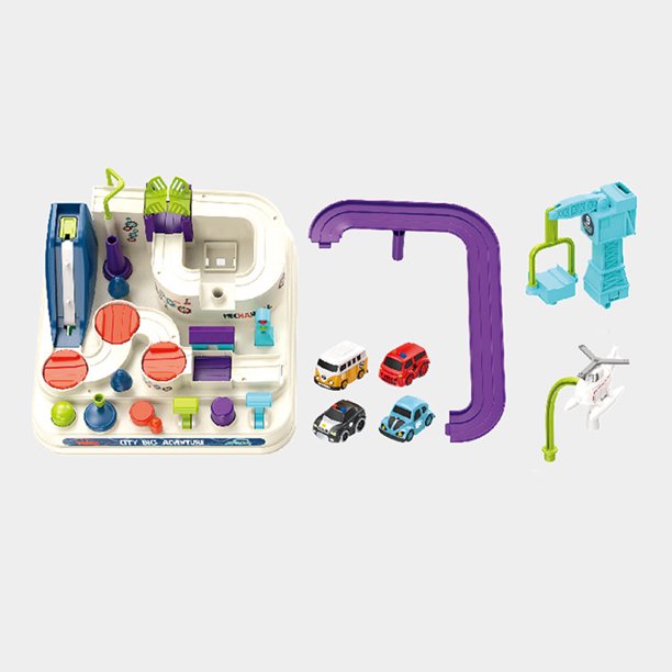 Track Adventure Racing Rail Car Toys Set Brain Table Game Boy Niños Regalo de Navidad JShteea libre de BPA