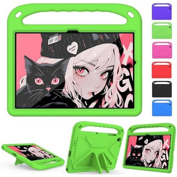 case for Samsung Galaxy Tab A9+ / A9 Plus 11-inch 2023 (SM X210/X216/X218) Kids case, Tablet Shock-Proof Heavy Duty Sturdy case Cover, Lightweight EVA case with Stand (Green) green green green