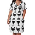 thumbnail image 3 of Una copa o dos de vino Vestido holgado con bolsillos Vestido largo mujer Vestidos de verano gala, 3 of 7