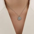 thumbnail image 2 of Stainless Steel Compass Style Charm Wedding Promise Statement Collar Necklace, 2 of 2