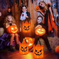 thumbnail image 3 of Bolsas de dulce o truco de Halloween con luz LED para niños, Candy Bag Tote Bag, Candy Storage Bucket, cesta de regalo de Acción de Gracias reutilizable, 3 of 4