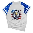 thumbnail image 2 of Fznquz Casual Tops for Women 4th of July Independence Day Shirt Patriotic Blue Usa Print Summer Shirts for Women, 2 of 4