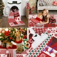 thumbnail image 7 of GlowSol 2' x 3' Christmas Patchwork Pattern Small Rug Xmas Farmhouse Non-Slip Doormat Winter Holiday Decorative Doormat for Kitchen, Red, 7 of 7