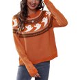 thumbnail image 1 of TRKIYQC Suéter Casual de Halloween para Mujer, suéter de Punto con Cuello Redondo Fantasma de Manga Larga raglán, Prendas de Punto para Mujer, S/M/L TRKIYQC  moda, 1 of 6