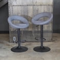 thumbnail image 5 of AmeriHome Arch Back Bar Stool Adjustable Height with Grey Polyester Fabric Seat Material, 5 of 5