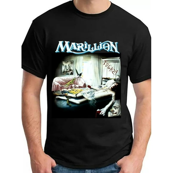 T Shirt Marillion Assassing Men'S Graphic A Black Band Merchandise Tee Featuring a Surreal Art Design