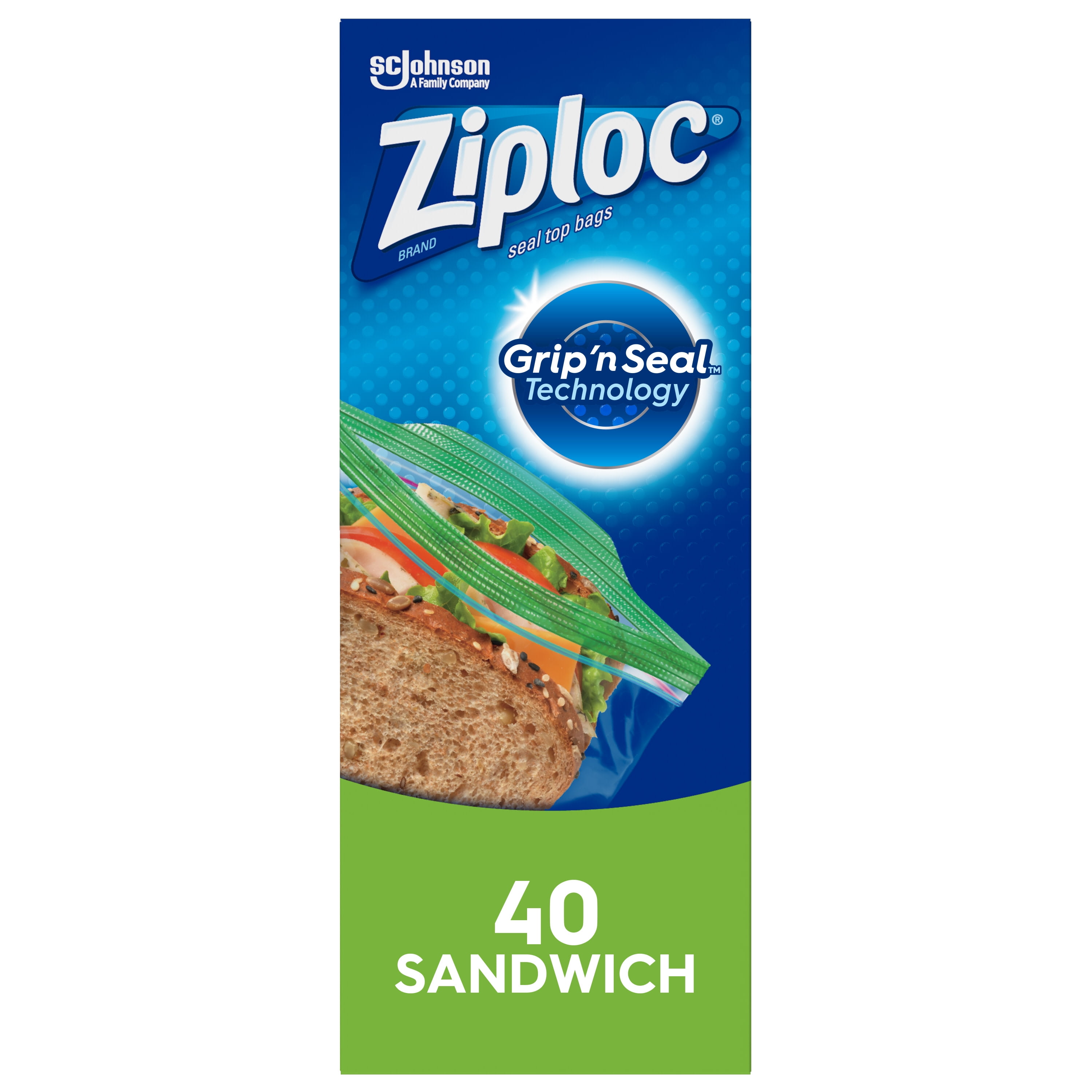 2 Packs Ziploc Sandwich Bags Easy Open Tabs 580 CT Each Pack 