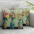 thumbnail image 3 of Nawypu  Throw Pillow Covers Spring Flower with Vase Home Sweet Home&nbsp;Pillow Case Color Floral Print Cushion Cover Lumbar Decor Home Sofa Couch(Three Flower), 3 of 5