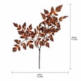 thumbnail image 2 of 3‑Pack Artificial Gratitude Leaf Stems, Faux Fall Burgundy‑Orange Foliage Branches, Realistic Autumn Decorative Stems for Vase, Table Centerpiece, Mantel, Shelf, Thanksgiving Farmhouse Home Decor,A, 2 of 7
