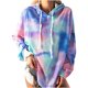 thumbnail image 1 of Sudadera con capucha de manga larga y teñido anudado de talla grande para mujer Fridja  fksj3111, 1 of 4