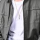 thumbnail image 4 of Collar con colgante rectangular para hombre, cadena cruzada Simple, regalo para enamorados, 2022, 4 of 4