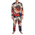 thumbnail image 3 of Hirioo Paisley2 for Men's Pajama Sets 2 Piece Pjs Men's Long-Sleeved Pajama Set Button Down Sleepwear,S-XXL-XX-Large, 3 of 7