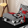 thumbnail image 6 of Manfei Red Sports Cars Zipper Twin Comforter Sets with Fitted Sheet and 2 Pillowcases,Classic Racing Print Zipper Bedding Set,Black Reversible,4pcs, 6 of 8
