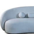 thumbnail image 4 of Furniture of America Caro Modern Chenille Low Profile Sofa with Pillows, Powder Blue, 4 of 5