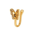 thumbnail image 1 of Anillo de nariz falsa en forma de U Diamante tachonado Mariposa Nariz Clavo Sin agujero Nariz Clip Piercing Joyería Wmkox8yi  sjalhkljlk5371, 1 of 1