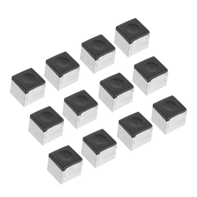 12 Pieces Pool Chalk Pool Cue Chalk Accessory Easy to Use Pool Table Accessories Black