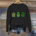 thumbnail image 4 of Abomasnow St Patricks Day USA Shirts for Women Long Sleeve Crewneck Irish Gift Sweatshirts Oversized Saint Patty's Pullover Tops, 4 of 6