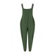 thumbnail image 5 of Gibobby pantalones siameses de pierna ancha Mono sin mangas para mujer, mono informal liso de verano, pantalones con peto de pierna ancha, mono con botones y bolsillos con bot(Verde， L), 5 of 5