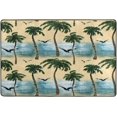 thumbnail image 4 of SKYSONIC 72x48in Watercolor Beach Palms Area Rug, Seagull Non-Slip Floor Carpet for Indoor Living Dining Room and Bedroom Area, 4 of 7