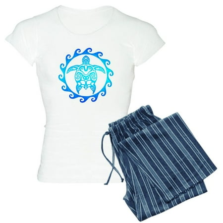 

CafePress - Blue Tribal Turtle Sun Pajamas - Women s Light Pajamas