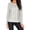 Silver, variant on Women's Long-Sleeve Metallic Silver Sweater Size M