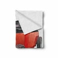thumbnail image 2 of Cars Soft Flannel Fleece Throw Blanket, Nostalgia Red Hot Rod American Culture Retro Revival Classics Collector's Car, Cozy Plush for Indoor and Outdoor Use, 60" x 80", Red Black White, by Ambesonne, 2 of 6