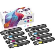 ZQRPCA Compatible Replacement for TN221  TN225 High Yield Toner 8PK Color Set for use in HL-3140, HL-3140CW, HL-3170, HL-3170CDW, MFC-9130,MFC9130CW,MFC9330,MFC9330CDW,MFC9340