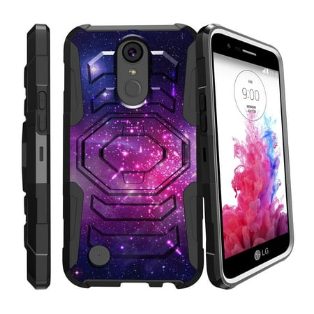 Case for LG K20 | LG K20 Plus | LG K10 2017 Only [ Armor Reloaded ] Heavy Duty Case with Belt Clip & Kickstand Galaxy