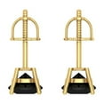 thumbnail image 4 of Clara Pucci 2Ct Natural Onyx Round Cut VVS1 Screw Back Stud 18k Solid hypoallergenic Gold Designer Earrings For July, 4 of 7