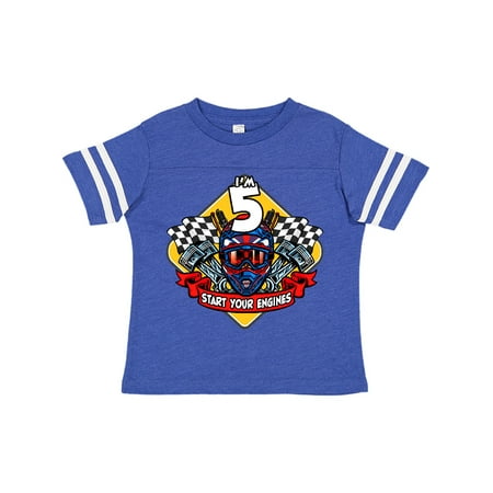 

Inktastic Race Car 5th Birthday Gift Toddler Boy or Toddler Girl T-Shirt