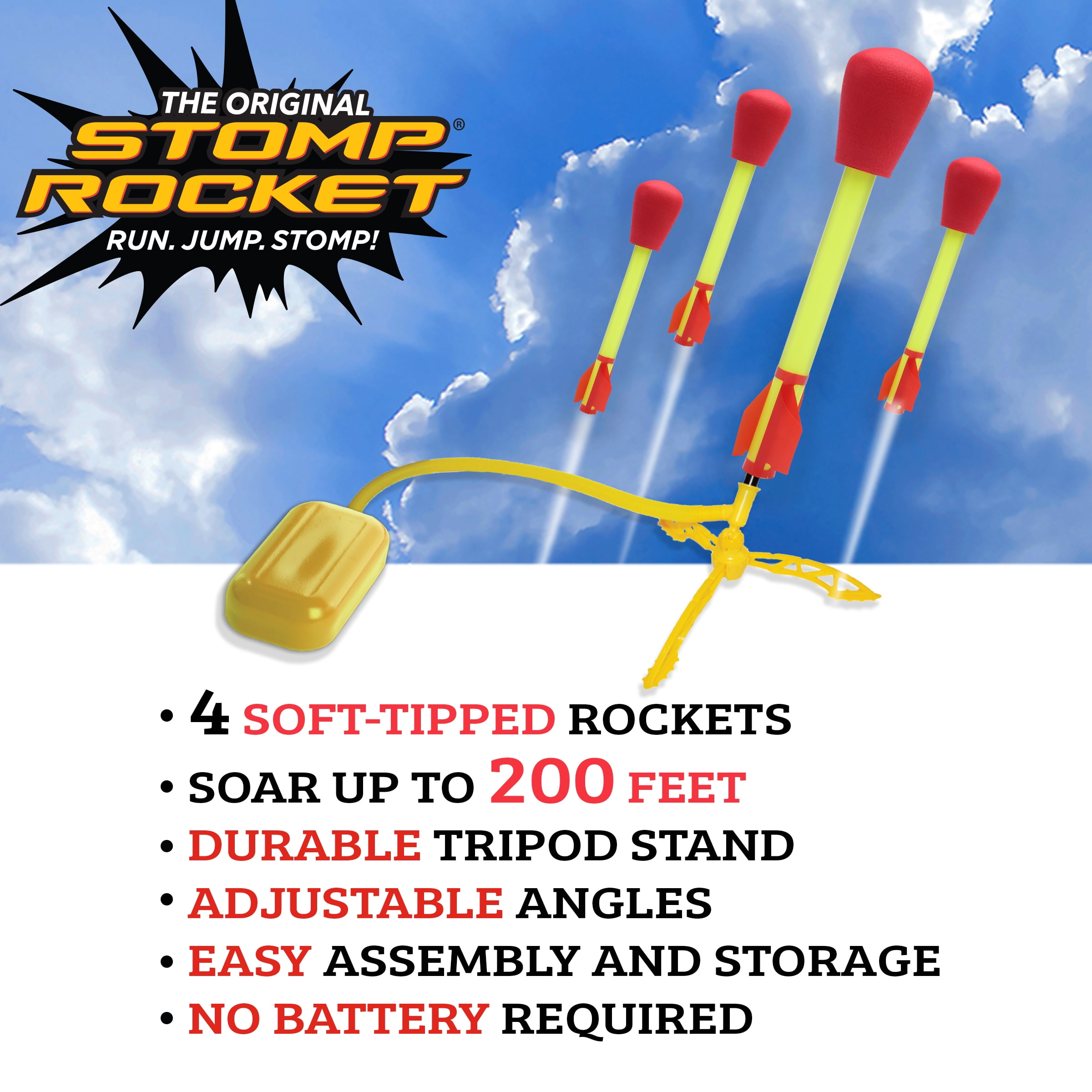 The Original Stomp Rocket Ultra LED 4 Rockets 2day Ship for sale online 