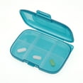 thumbnail image 2 of Unique Bargains 1 Pc 6 Grids Single Layer Pill Box with Hanging Rope for Travel Blue, 2 of 6