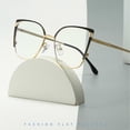 thumbnail image 2 of Blue Light Blocking Glasses with Thin Reflective Lens Square Frame Eyeglasses for Gaming Students, 2 of 4