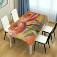 thumbnail image 4 of Yayeee Tablecloths 60" x 108" Rectangle Wrinkle Resistant Party Table Cover, Purple Abstract Floral, 4 of 8