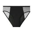 thumbnail image 4 of GEWSEY French Cut Mid Waist Period Underwear for Women- Reusable, Comfortable, Absorbent, Leakproof, Thin, For Menstrual Flow (Black, M), 4 of 4