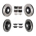 thumbnail image 1 of Transit Auto Front Rear Coated Drilled Slotted Disc Brake Rotors and Semi-Metallic Pads Kit for Car Mini Cooper Countryman Clubman John Works ALL4 KDF-101300, 1 of 11