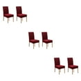 thumbnail image 4 of Matsuzay 2 paquetes por lote, funda para silla de comedor con textura de gama alta, cinturón elástico artesanal exquisito, lavable a máquina, Type1 NO1, 4 of 6