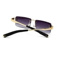thumbnail image 2 of Street Knitted Unisex Rimless Sunglasses, Purple Gold Frame, 2 of 8