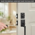 thumbnail image 5 of ZYNERY Matte Black Front Door Handle and Deadbolt Set of 6, with Reversible Knob Handle and Anti-collision Door Stop, Modern Front Door Hardware Lock Set, Universal Handle Reversible for Right & Left, 5 of 7