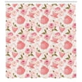 thumbnail image 3 of Ambesonne Floral Shower Curtain, Vintage Tea Cups Roses, 69"Wx84"L, Fern Green Pale Pink, 3 of 3