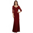 thumbnail image 5 of May Queen MQ2062 Juniors Womens Embellished Floral Red-Carpet Gown, 5 of 5
