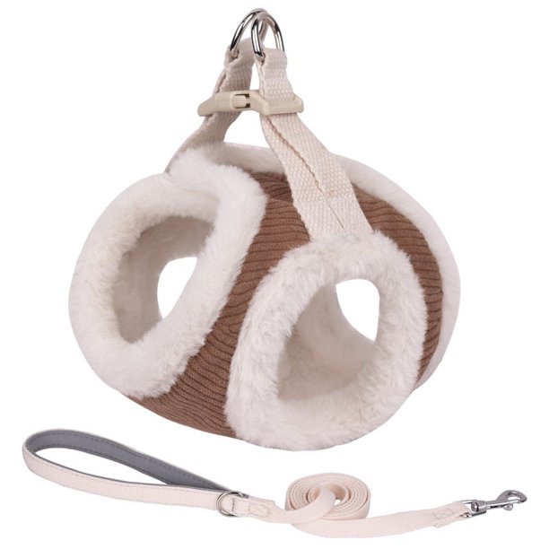 Correa para perros de otoño e invierno con forma de gofre, cálida, para el pecho, para mascotas pequeñas y medianas, antirroturas
