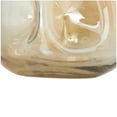 thumbnail image 6 of DecMode 11", 8"H Abstract Concaved Iridescent Gold Glass Vase, Set of 2, 6 of 12