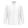 thumbnail image 2 of Abomasnow Men's Cotton Oxford Shirt Casual Wrinkle-Resistant Business T-Shirts Long Sleeve Button Down Lapel Shirts with Pockets, 2 of 5